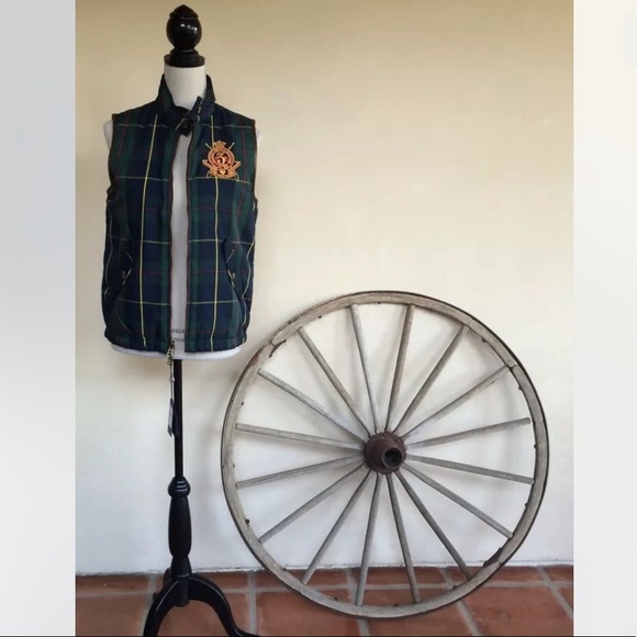 RALPH LAUREN Reversible Tartan Plaid Crest Equestrian Silk Picture S NEW! RARE!! - Picture 5 of 12